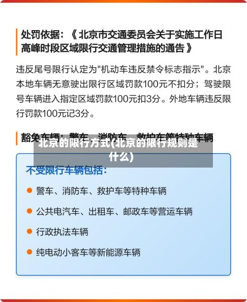 北京的限行方式(北京的限行规则是什么)