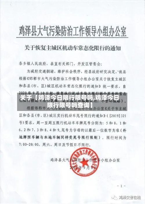 关于【鸡泽今日限行限号吗,鸡泽今日限行限号吗查询】-第3张图片