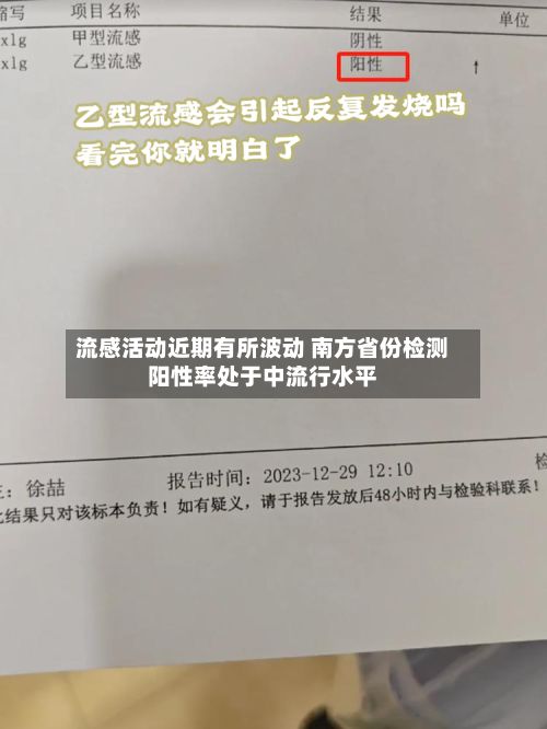 流感活动近期有所波动 南方省份检测阳性率处于中流行水平-第2张图片