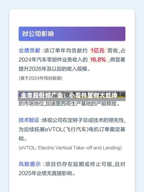 金帝股份郑广会:小零件里有大乾坤-第3张图片