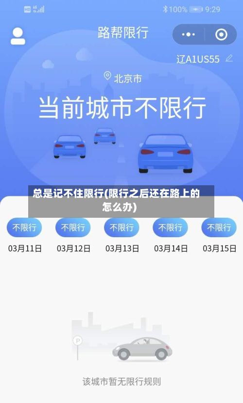 总是记不住限行(限行之后还在路上的怎么办)
