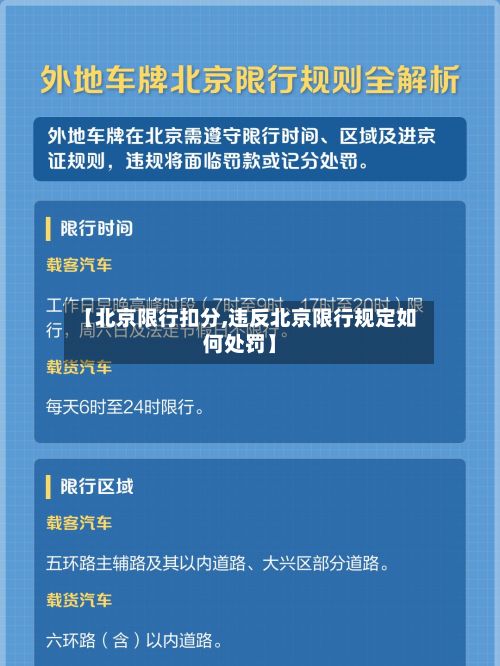 【北京限行扣分,违反北京限行规定如何处罚】-第2张图片