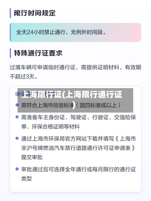 上海限行证(上海限行通行证)-第2张图片
