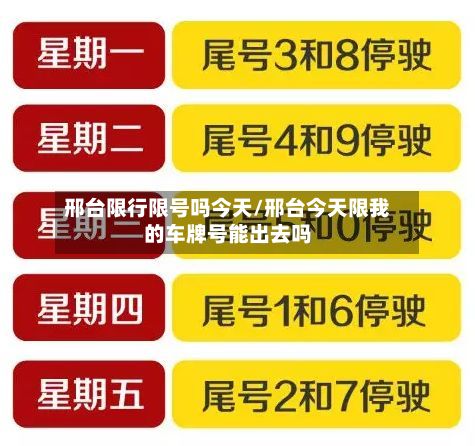 邢台限行限号吗今天/邢台今天限我的车牌号能出去吗-第3张图片