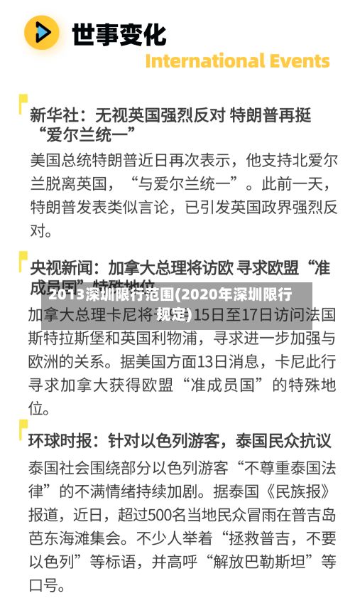 2013深圳限行范围(2020年深圳限行规定)