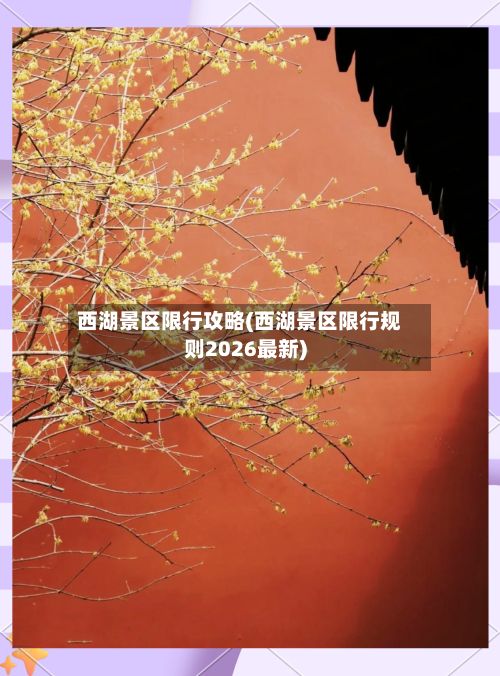 西湖景区限行攻略(西湖景区限行规则2026最新)