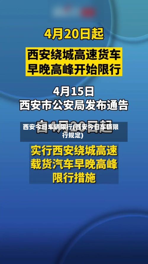 西安今日车辆限行(西安今日车辆限行规定)-第3张图片