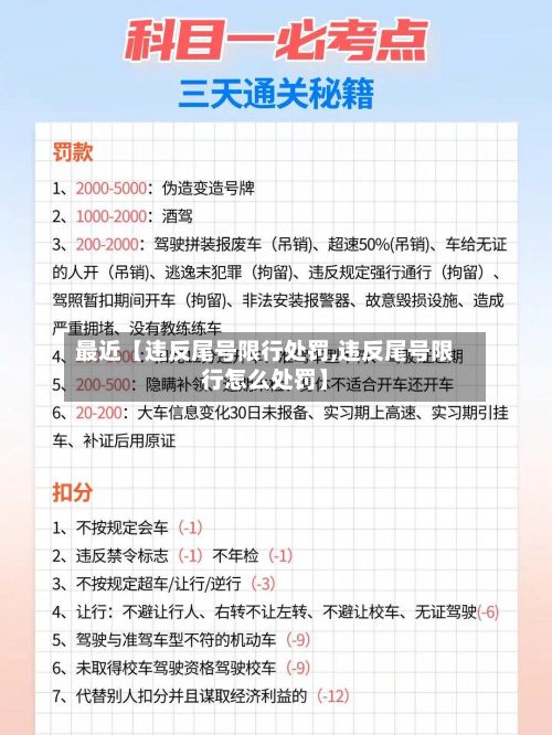 最近【违反尾号限行处罚,违反尾号限行怎么处罚】-第2张图片