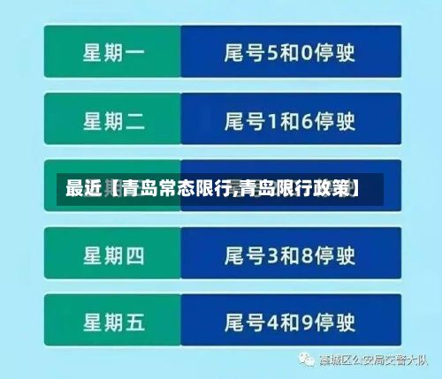 最近【青岛常态限行,青岛限行政策】-第2张图片