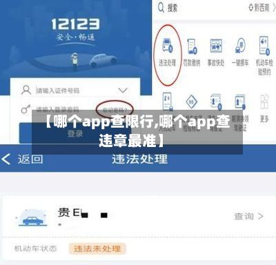 【哪个app查限行,哪个app查违章最准】-第3张图片