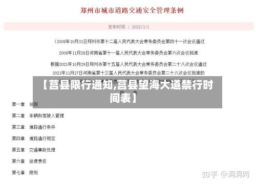 【莒县限行通知,莒县望海大道禁行时间表】-第3张图片
