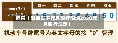 近来【深圳车子元旦限行深圳2020元旦限行规定】