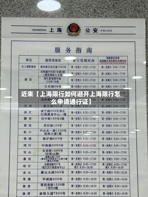 近来【上海限行如何避开上海限行怎么申请通行证】-第3张图片