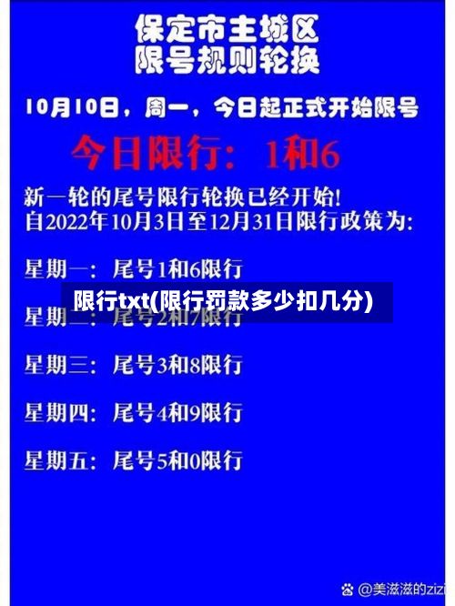 限行txt(限行罚款多少扣几分)