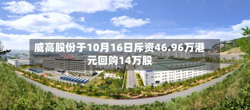 威高股份于10月16日斥资46.96万港元回购14万股-第1张图片