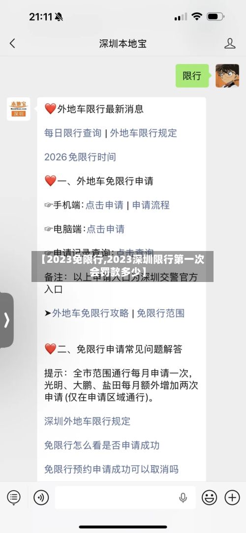 【2023免限行,2023深圳限行第一次会罚款多少】-第2张图片