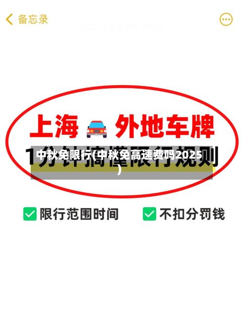 中秋免限行(中秋免高速费吗2025)-第3张图片