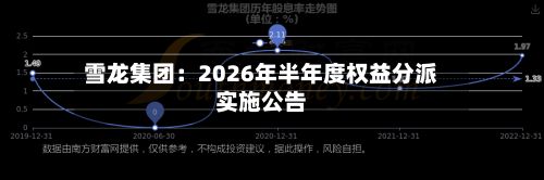 雪龙集团：2026年半年度权益分派实施公告