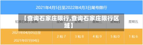 【查询石家庄限行,查询石家庄限行区域】-第2张图片