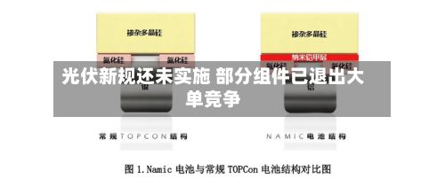 光伏新规还未实施 部分组件已退出大单竞争-第2张图片