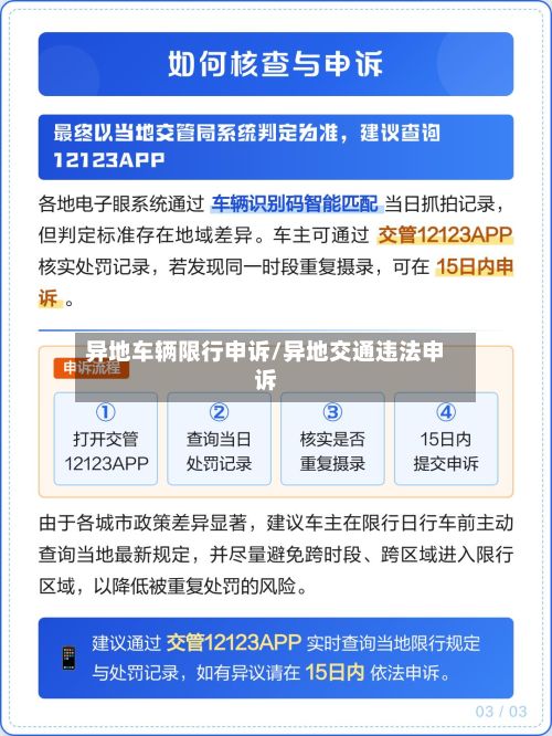 异地车辆限行申诉/异地交通违法申诉