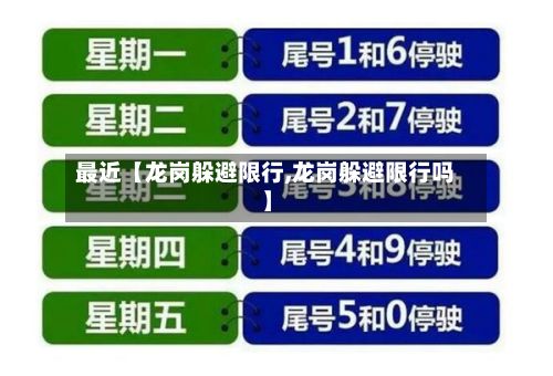 最近【龙岗躲避限行,龙岗躲避限行吗】-第2张图片
