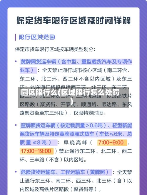 园区限行么(区域限行怎么处罚)