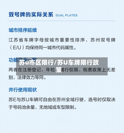 苏u市区限行/苏U车牌限行政策-第2张图片