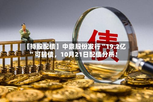 【持股配债】中鼎股份发行“19.2亿”可转债，10月21日配债分析！-第1张图片