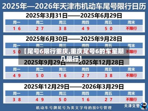 【尾号6限行重庆,重庆尾号6的车星期几限行】