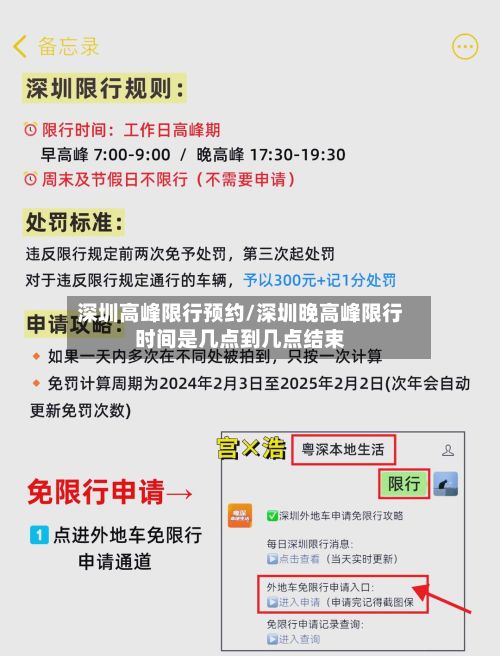 深圳高峰限行预约/深圳晚高峰限行时间是几点到几点结束-第3张图片