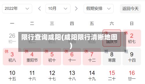 限行查询咸阳(咸阳限行清晰地图)