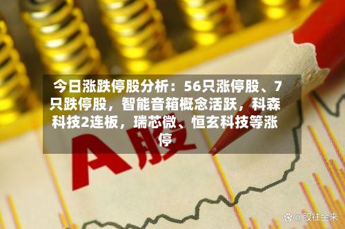 今日涨跌停股分析：56只涨停股、7只跌停股，智能音箱概念活跃，科森科技2连板，瑞芯微、恒玄科技等涨停