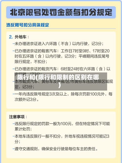 限行和(限行和限制的区别在哪)-第3张图片