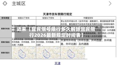 近来【宜宾限号限行多久解除宜宾限行2026最新规定时间表】-第2张图片