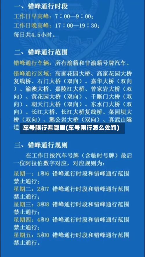 车号限行看哪里(车号限行怎么处罚)-第2张图片