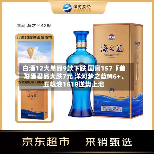 白酒12大单品9款下跌 国窖157〖叁〗、习酒君品大跌7元 洋河梦之蓝M6+	、五粮液1618逆势上涨-第2张图片