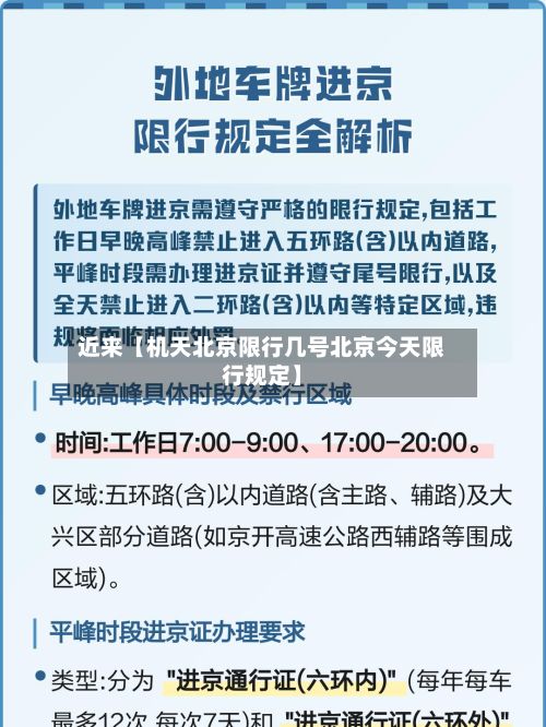 近来【机天北京限行几号北京今天限行规定】