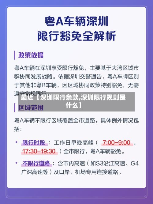 最近【深圳限行条款,深圳限行规则是什么】