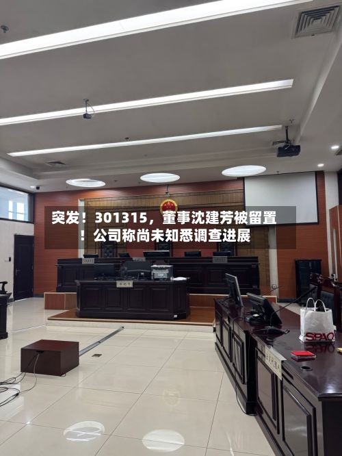 突发！301315	，董事沈建芳被留置！公司称尚未知悉调查进展-第2张图片
