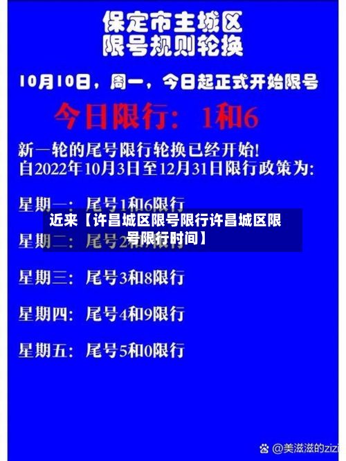 近来【许昌城区限号限行许昌城区限号限行时间】-第2张图片