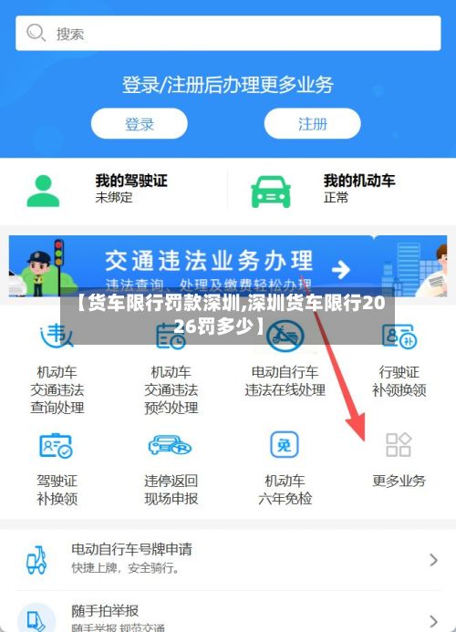 【货车限行罚款深圳,深圳货车限行2026罚多少】