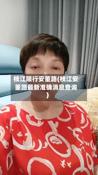 枝江限行安董路(枝江安董路最新准确消息查询)