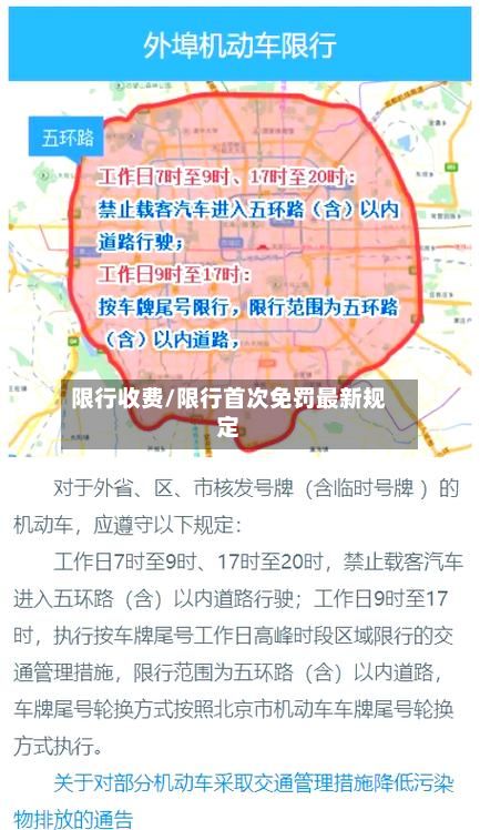 限行收费/限行首次免罚最新规定-第2张图片