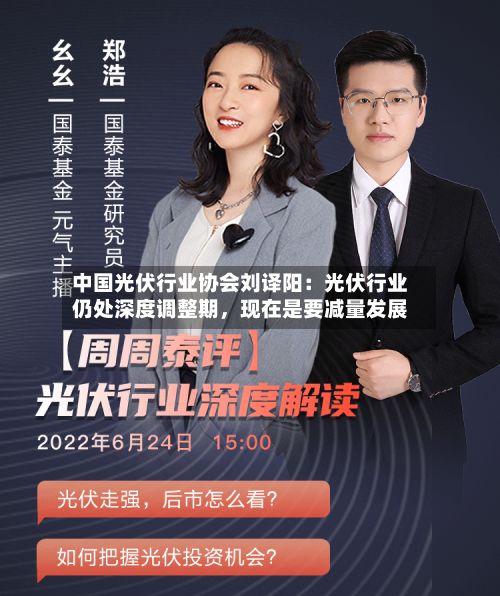 中国光伏行业协会刘译阳：光伏行业仍处深度调整期，现在是要减量发展-第2张图片