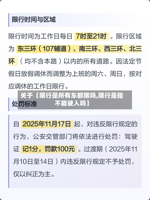 关于【限行是所有车都限吗,限行是指不能驶入吗】