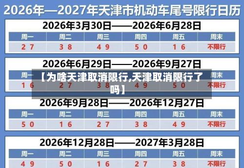 【为啥天津取消限行,天津取消限行了吗】