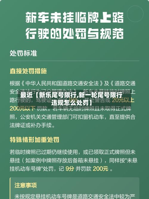 最近【新乐尾号限行,新一轮尾号限行违规怎么处罚】-第2张图片