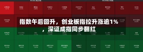 指数午后回升，创业板指拉升涨逾1%	，深证成指同步翻红-第1张图片