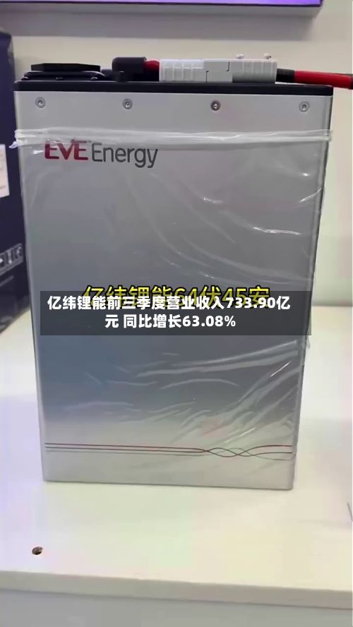亿纬锂能前三季度营业收入733.90亿元 同比增长63.08%-第2张图片